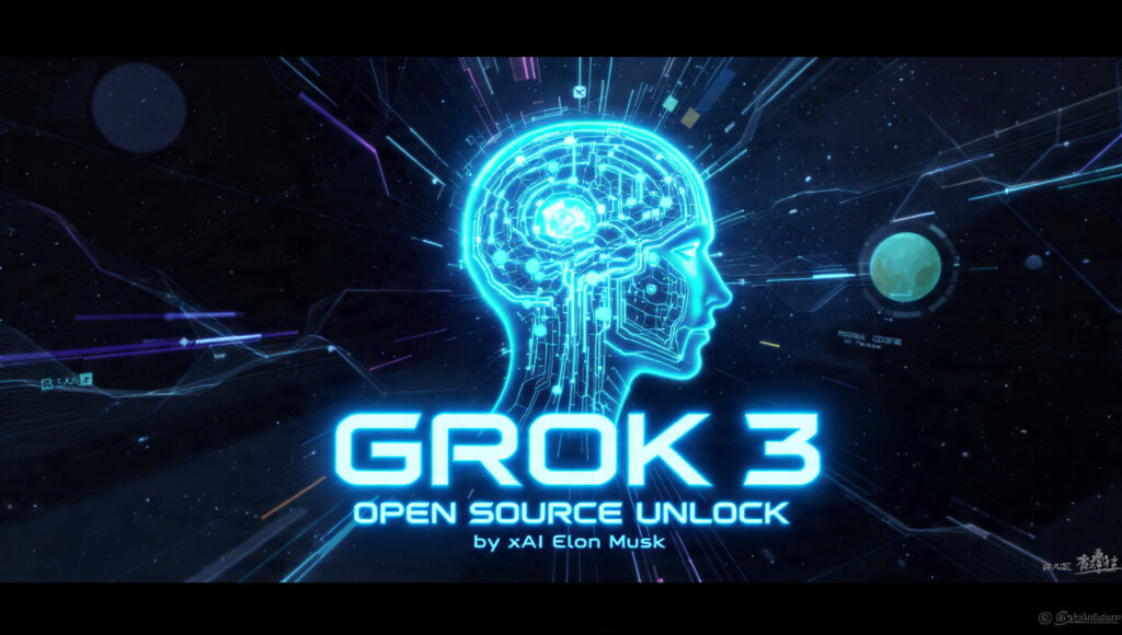 Grok 3 open source unlock by xAI Elon Musk.