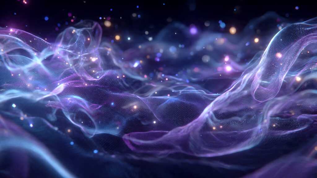 Quantum particle wavefunction collapse and observer effect visualization