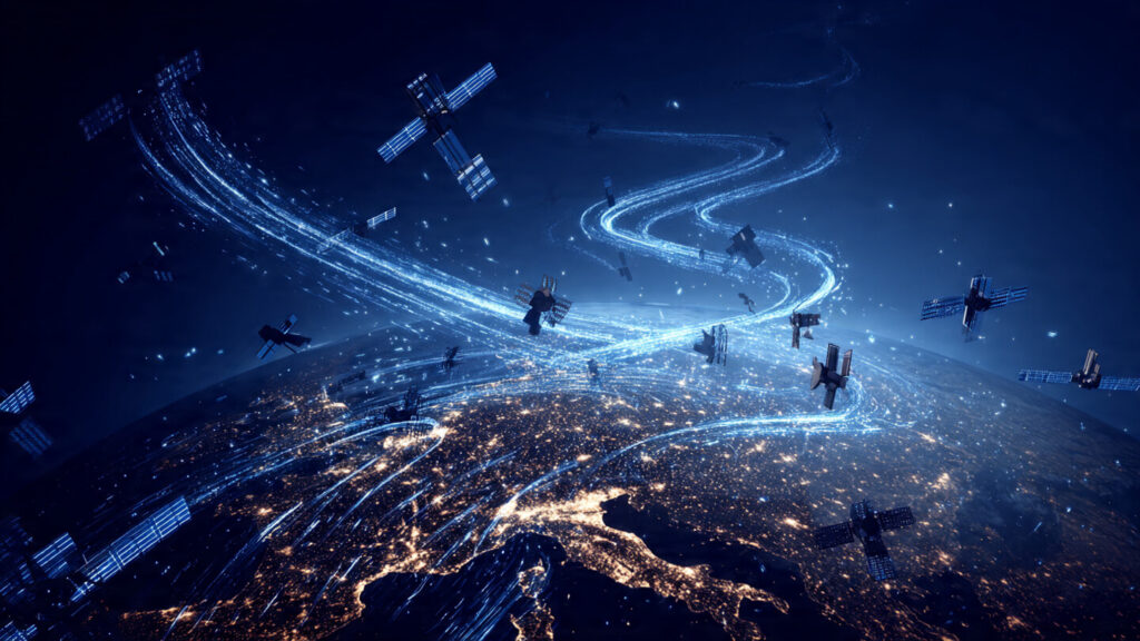 Integrated AI, satellite, and communication network