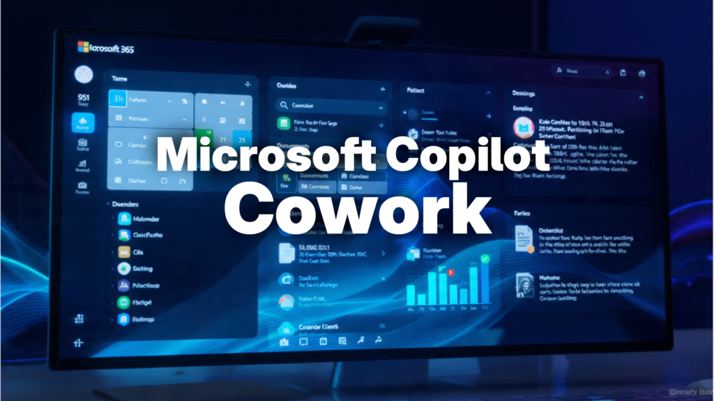 Microsoft Copilot Cowork AI agent dashboard managing tasks in Microsoft 365