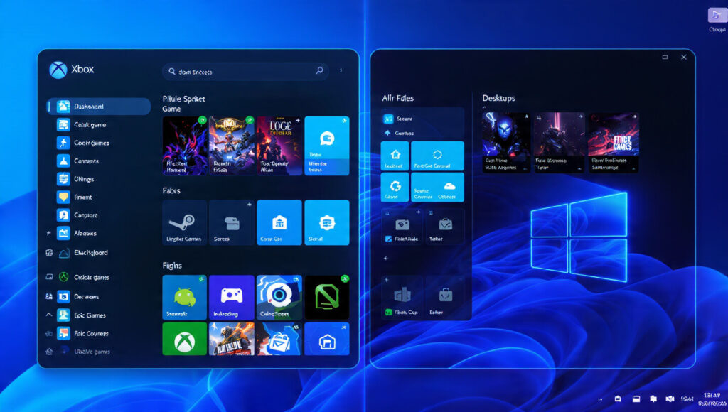 Xbox Project Helix Windows PC hybrid UI concept
